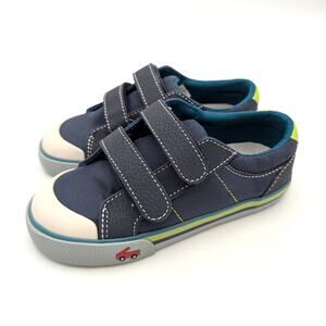 See Kai Run Waylon Hook & Loop Sneaker Shoes Kids' Navy/Lime Size US11 EU28